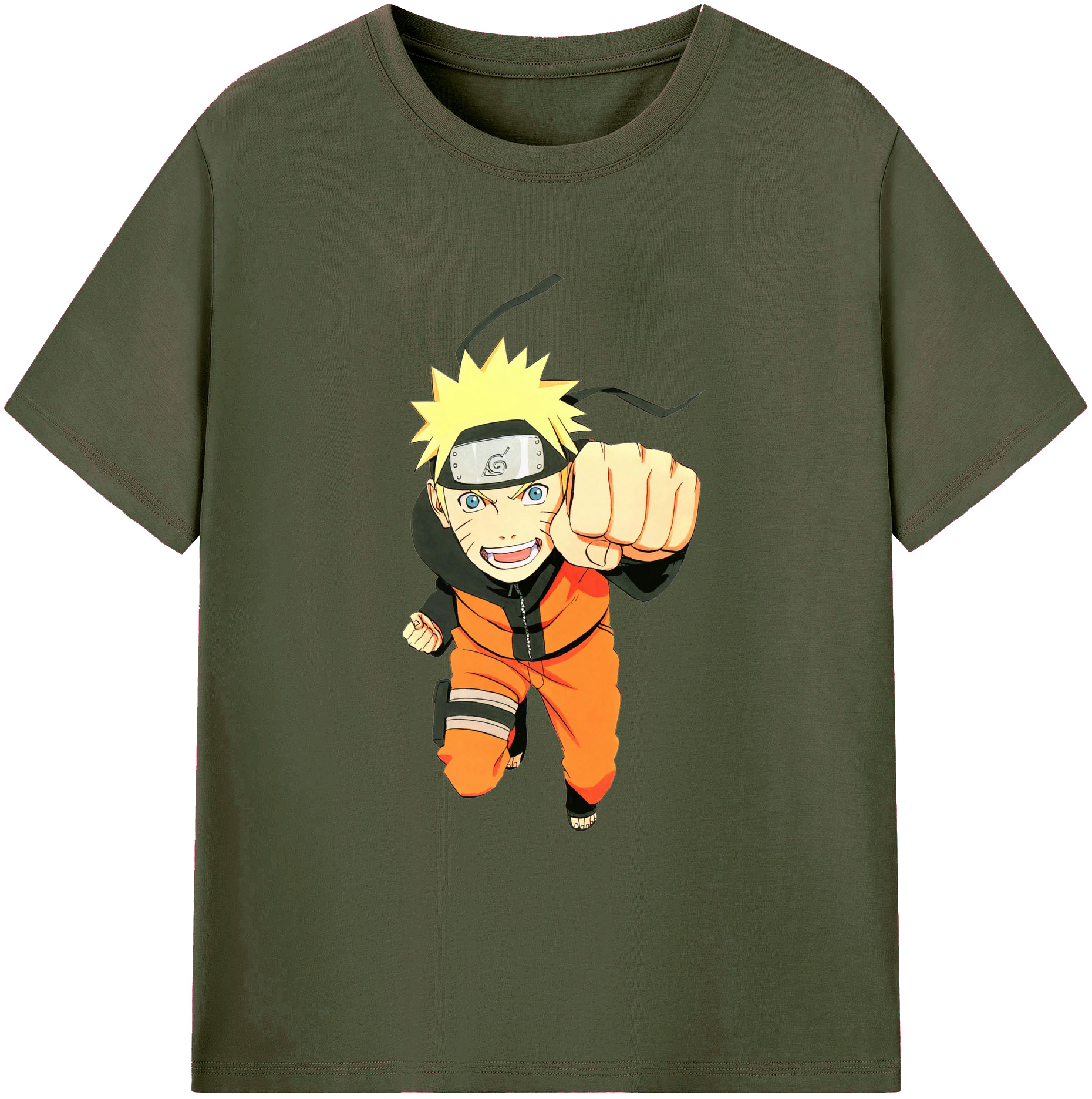 （画像用） NARUTO -ナルト- うずまき ナルト Uzumaki Naruto 綿100％ メンズ半袖Tシャツ｜肌触りやわらか＆通気性